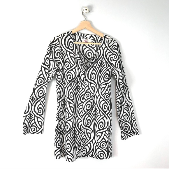 Title nine Tops - Title Nine Beach Coverup Tunic Dress Maori Print